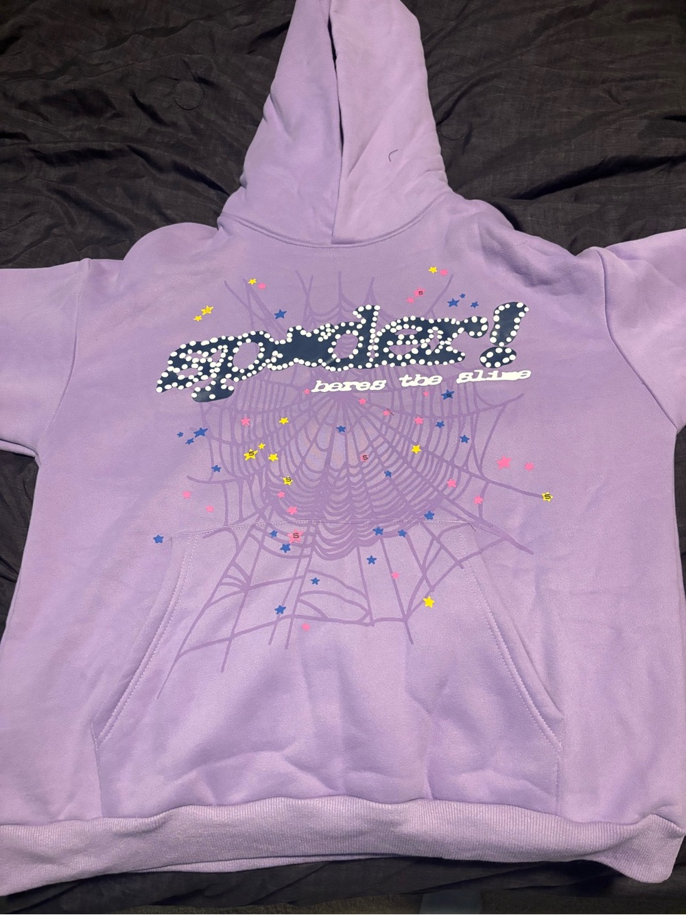 Sp5der Worldwide Açaí Purple hoodie
